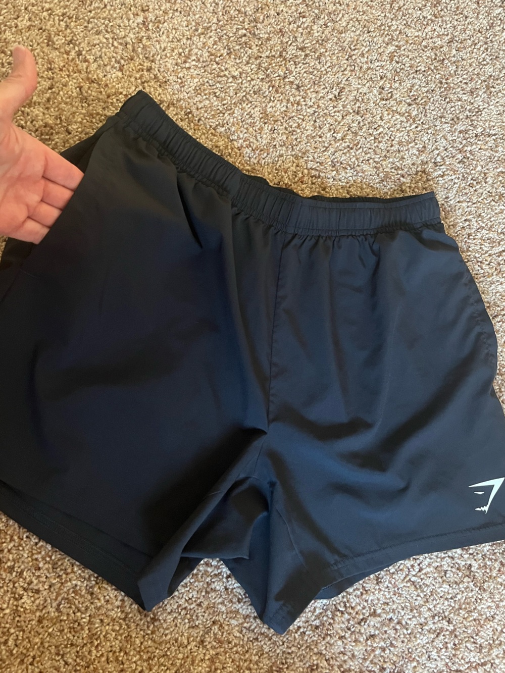 Gymshark Black Training Shorts Size Medium Athletic Gym Running Performance - Picture 3 of 8